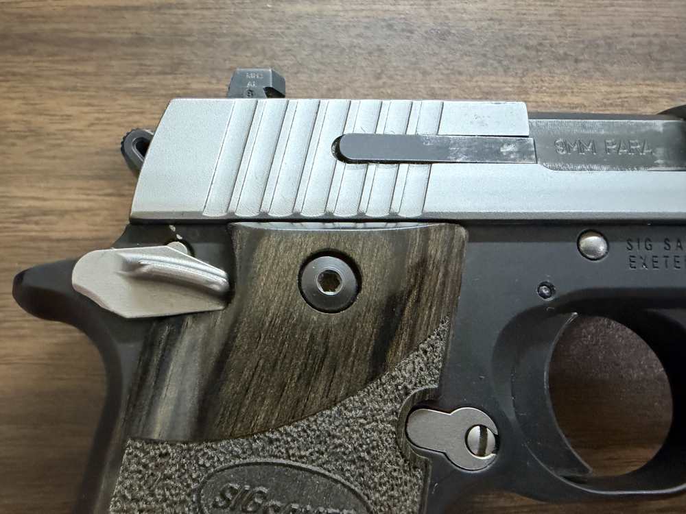 Sig Sauer P938 Blackwood 9mm 3" Stainless Slide 6+1 w/Box-img-10