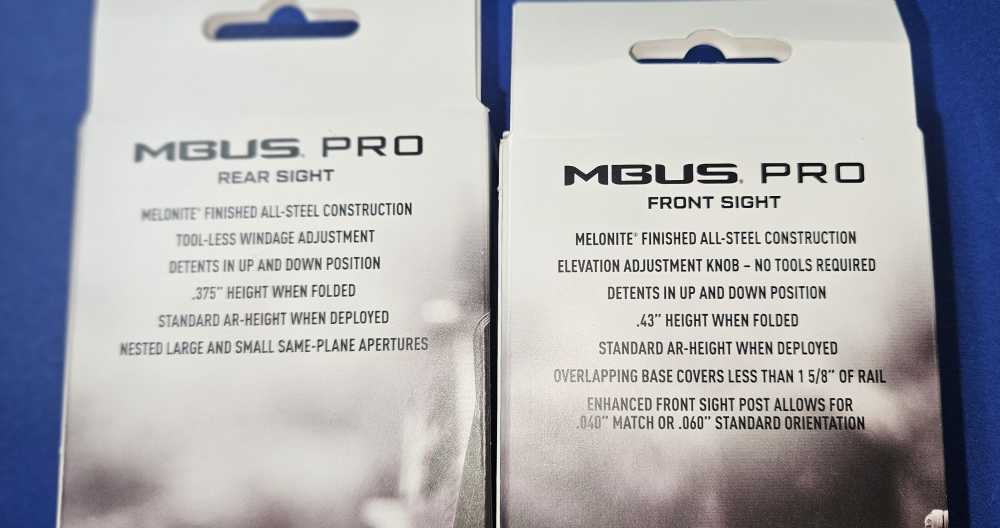 MAGPUL MBUS Pro Sight Set Front  & Rear AR15 M4 M16 Blk. -img-1