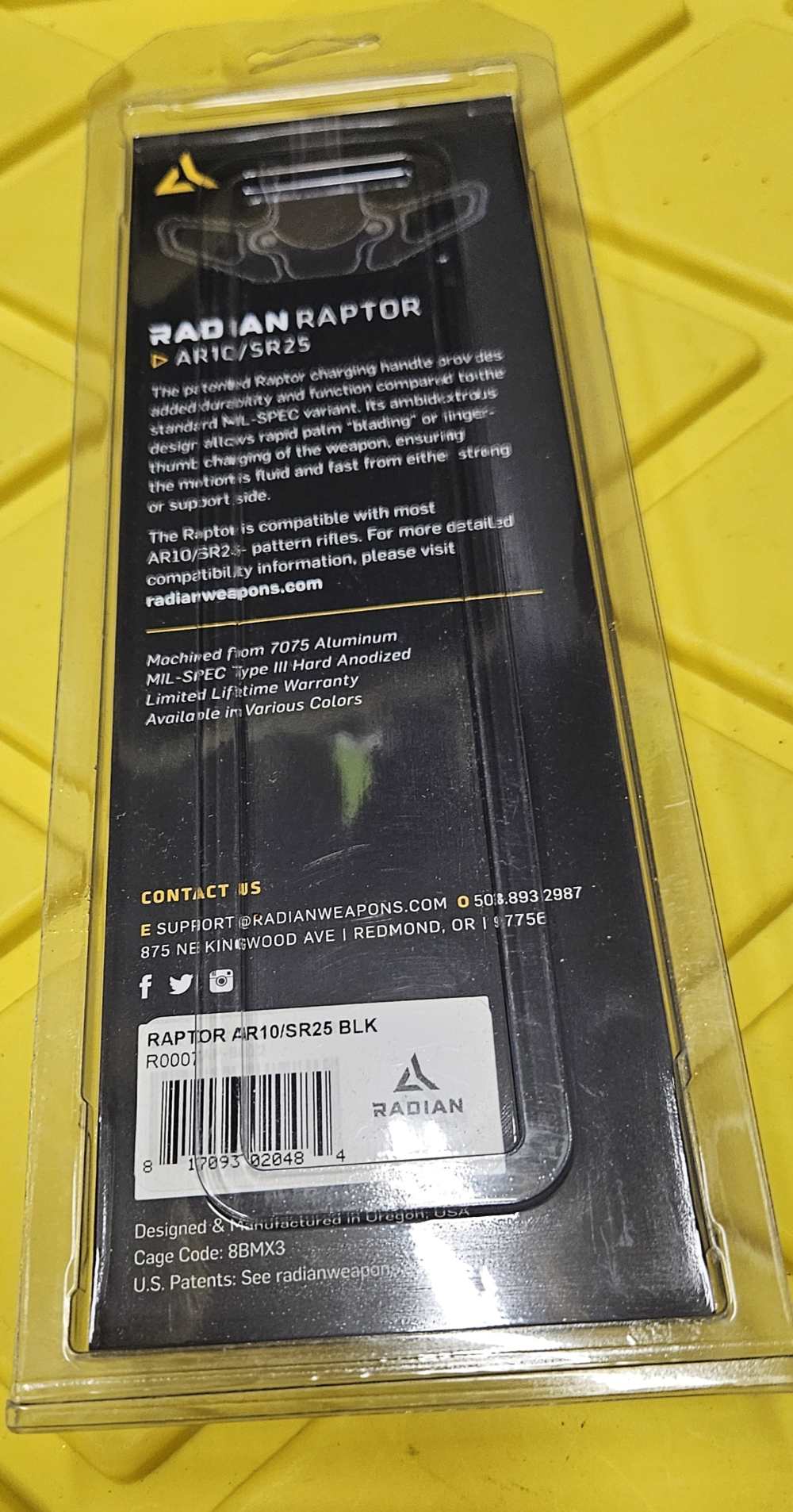 Radian Raptor Ambi Alloy Charging Charge Handle AR10 SR25 308 762 Black -img-1