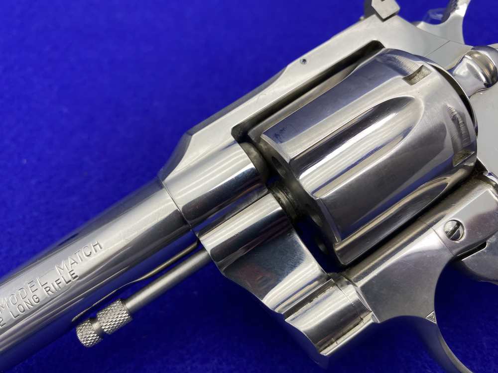 1956 Colt Officers Model Match .22 LR 6" Nickel*VINTAGE COLT DOUBLE-ACTION*-img-7