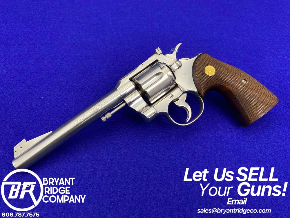 1956 Colt Officers Model Match .22 LR 6" Nickel*VINTAGE COLT DOUBLE-ACTION*-img-0