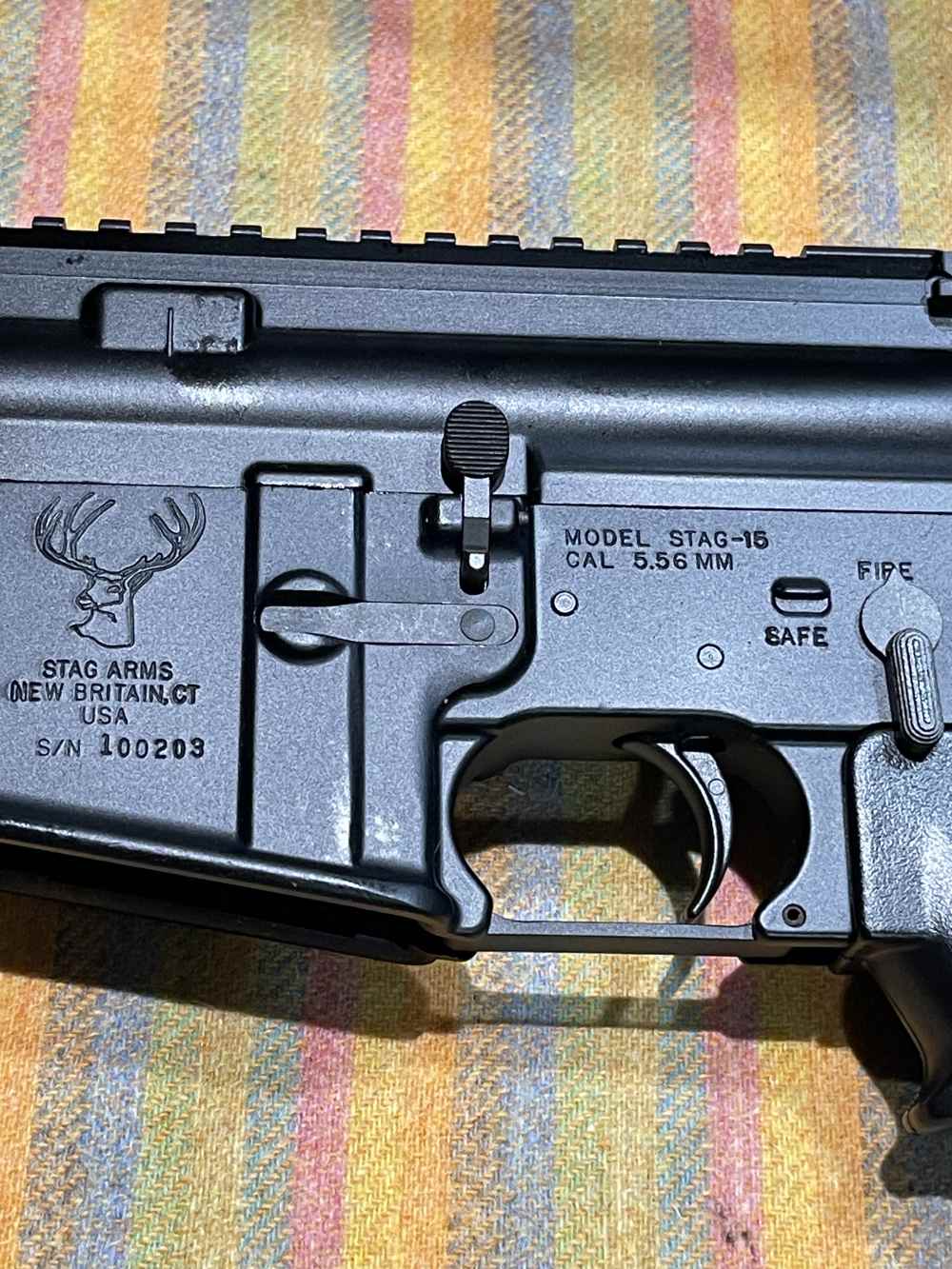 Gently used Stag arms AR15 5.56x45, 16 inch barrel,  in case-img-0