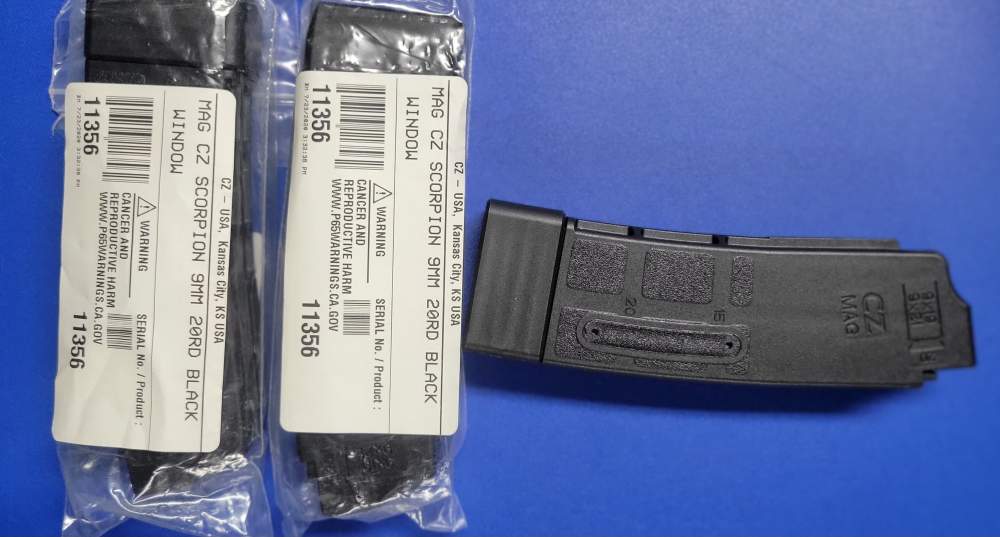 CZ SCORPION 9MM Black Window 20 RD MAG 11356 LOT OF 3-img-2