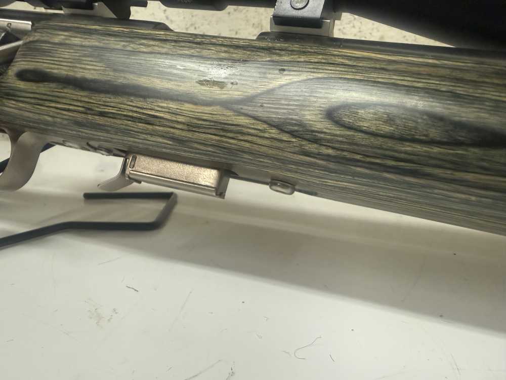 Rare 2005 Savage 93R17 .17HMR Laminate 3-12 Scope-img-9