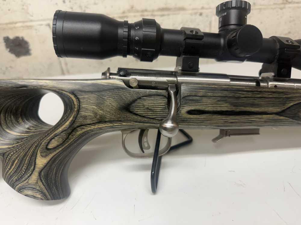Rare 2005 Savage 93R17 .17HMR Laminate 3-12 Scope-img-3