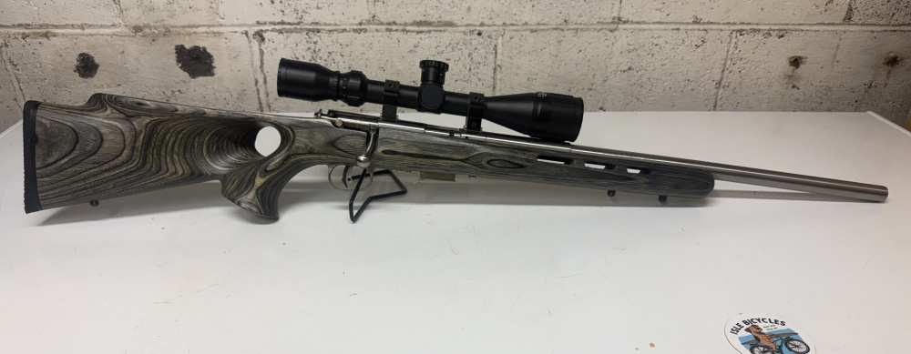 Rare 2005 Savage 93R17 .17HMR Laminate 3-12 Scope-img-0
