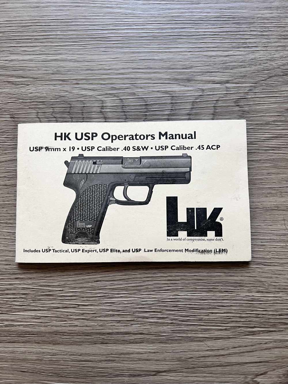 Rare! HK Heckler & Koch USP beige manual MK23 sl8 g36 H&K mp5 91 93 94-img-0