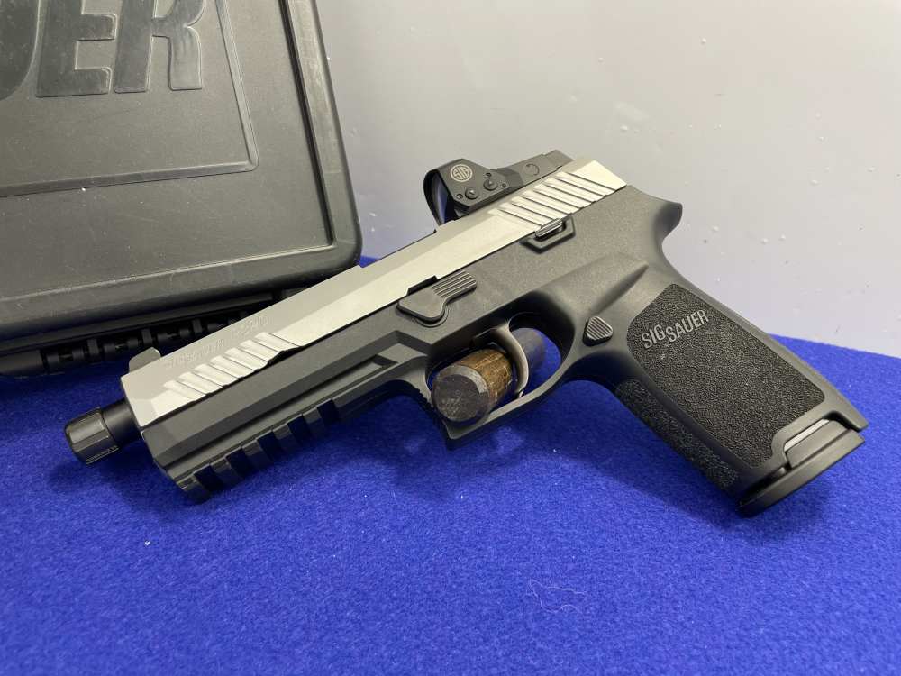 Sig Sauer P320 9mm 5" Stainless *SILENCERCO THREADED BARREL W/ EXTRA FRAME*-img-46