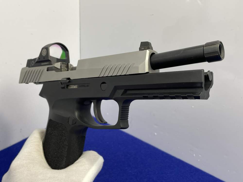 Sig Sauer P320 9mm 5" Stainless *SILENCERCO THREADED BARREL W/ EXTRA FRAME*-img-43
