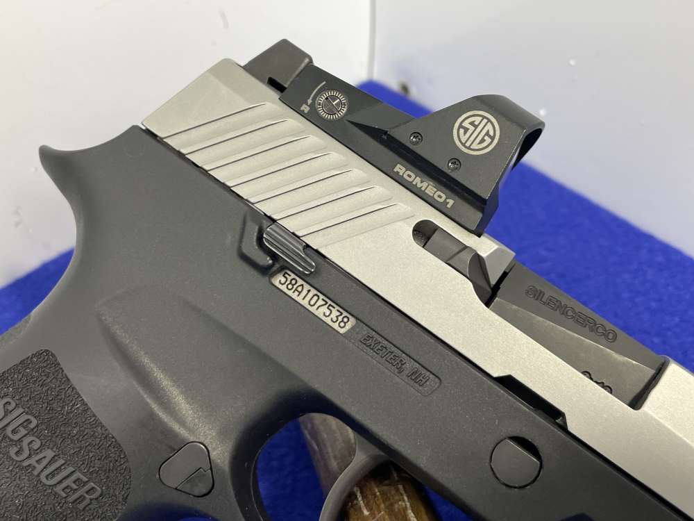 Sig Sauer P320 9mm 5" Stainless *SILENCERCO THREADED BARREL W/ EXTRA FRAME*-img-20