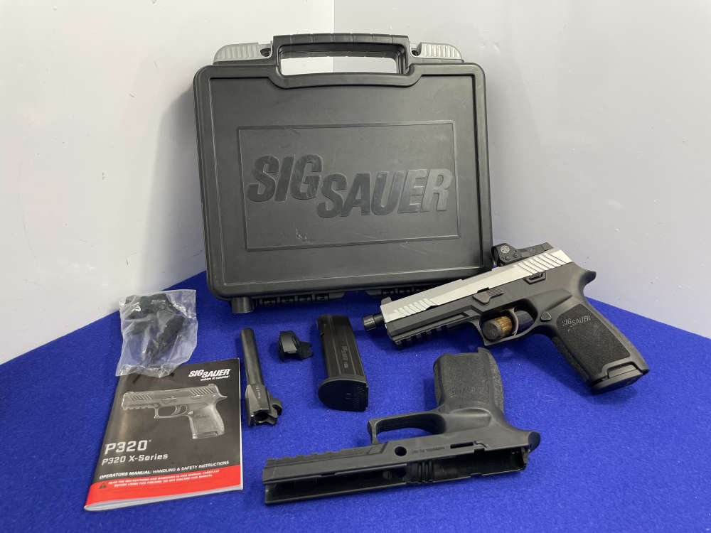 Sig Sauer P320 9mm 5" Stainless *SILENCERCO THREADED BARREL W/ EXTRA FRAME*-img-4