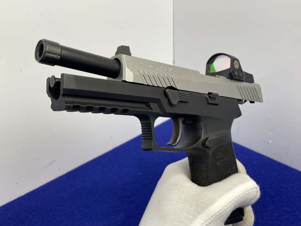 Sig Sauer P320 9mm 5" Stainless *SILENCERCO THREADED BARREL W/ EXTRA FRAME*-img-44