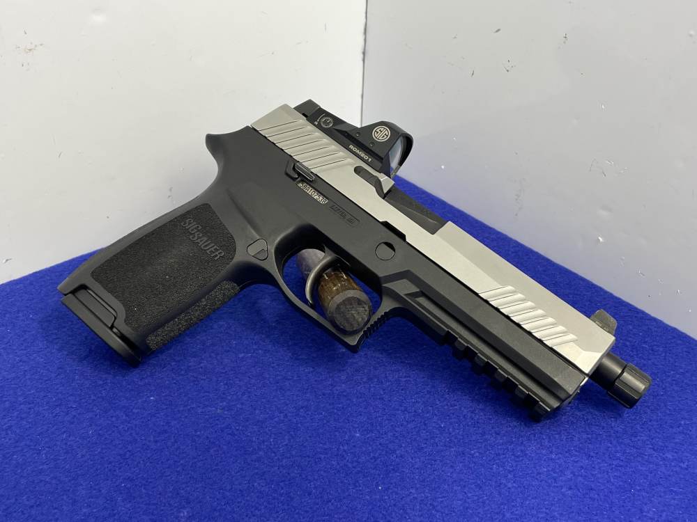 Sig Sauer P320 9mm 5" Stainless *SILENCERCO THREADED BARREL W/ EXTRA FRAME*-img-16
