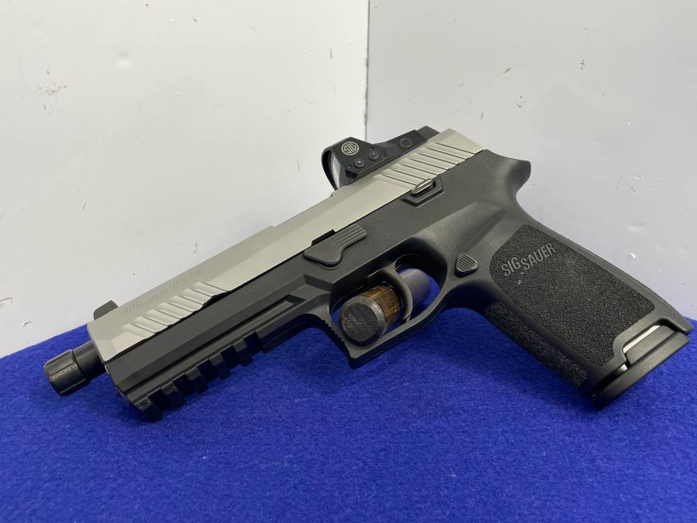 Sig Sauer P320 9mm 5" Stainless *SILENCERCO THREADED BARREL W/ EXTRA FRAME*-img-7