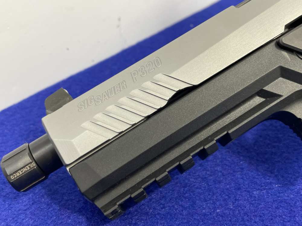 Sig Sauer P320 9mm 5" Stainless *SILENCERCO THREADED BARREL W/ EXTRA FRAME*-img-14