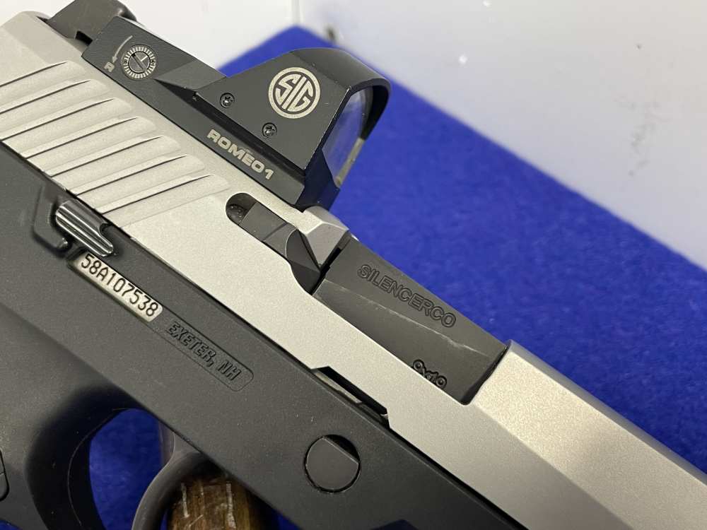 Sig Sauer P320 9mm 5" Stainless *SILENCERCO THREADED BARREL W/ EXTRA FRAME*-img-21