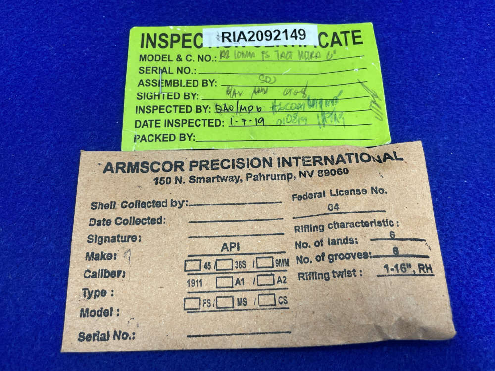 Rock Island Armory M1911 A2 Pro Match Target 10mm 6" Blk *BULL BARREL 1911*-img-5