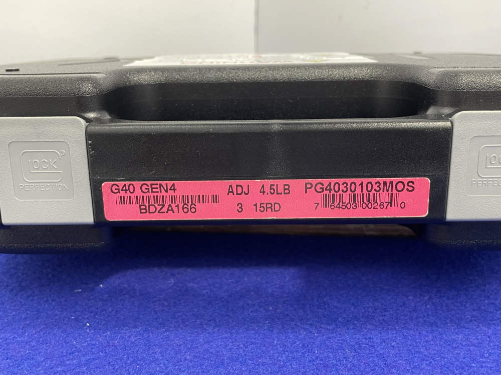 Glock 40 Gen 4 MOS 10MM 6.02" Black *POWERFUL SEMI-AUTO HANDGUN W/PLATES*-img-6