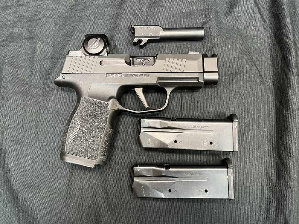Sig Sauer P365 X Comp 9mm Sig Red Dot Compensator Case 2 Mags -img-2