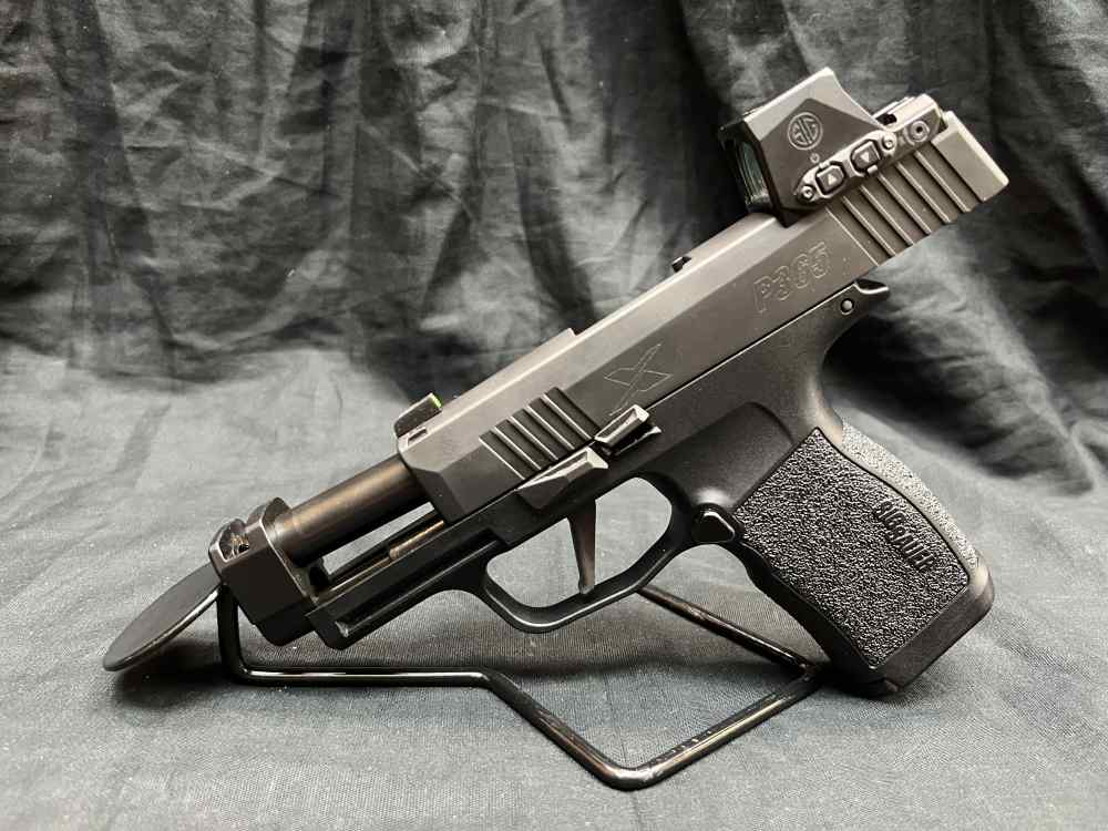 Sig Sauer P365 X Comp 9mm Sig Red Dot Compensator Case 2 Mags -img-6