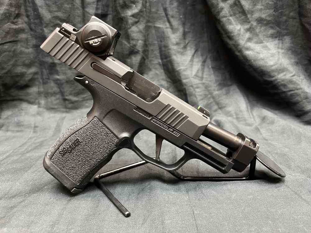Sig Sauer P365 X Comp 9mm Sig Red Dot Compensator Case 2 Mags -img-5
