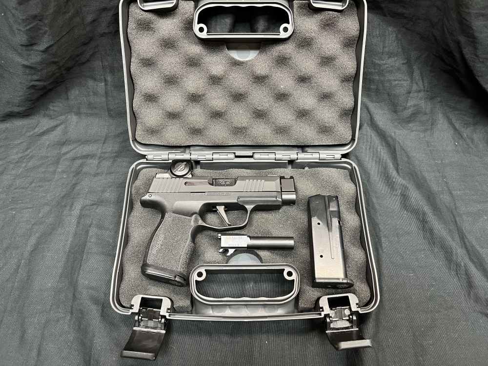 Sig Sauer P365 X Comp 9mm Sig Red Dot Compensator Case 2 Mags -img-0