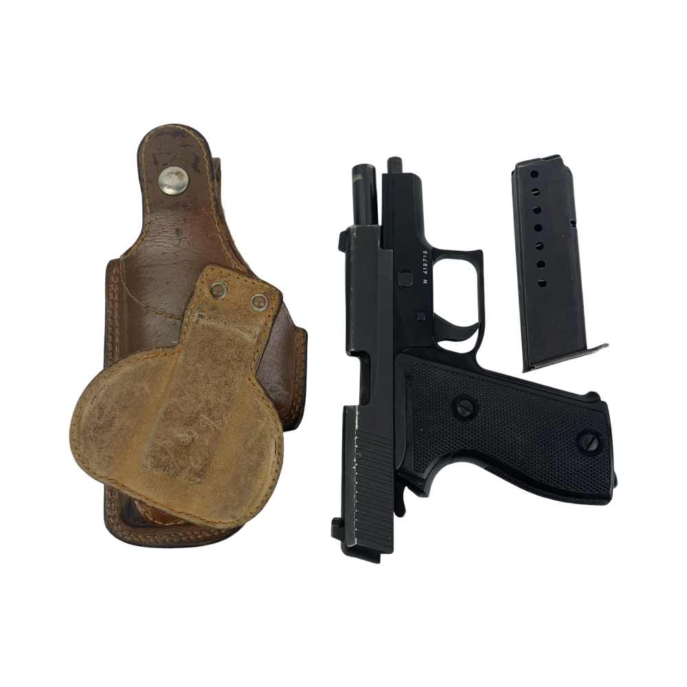 1979 Swiss Zurich Police SIG P225 Pistol 9mm 9x19mm Leather Holster Suisse-img-4