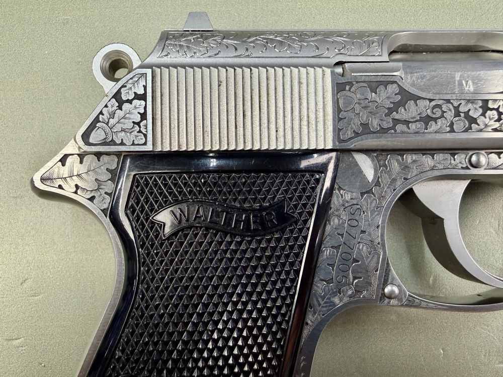 Custom Engraved Walther PPK/S .380 ACP Stainless – Interarms – Case – 1 Mag-img-4
