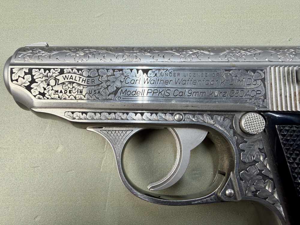 Custom Engraved Walther PPK/S .380 ACP Stainless – Interarms – Case – 1 Mag-img-9