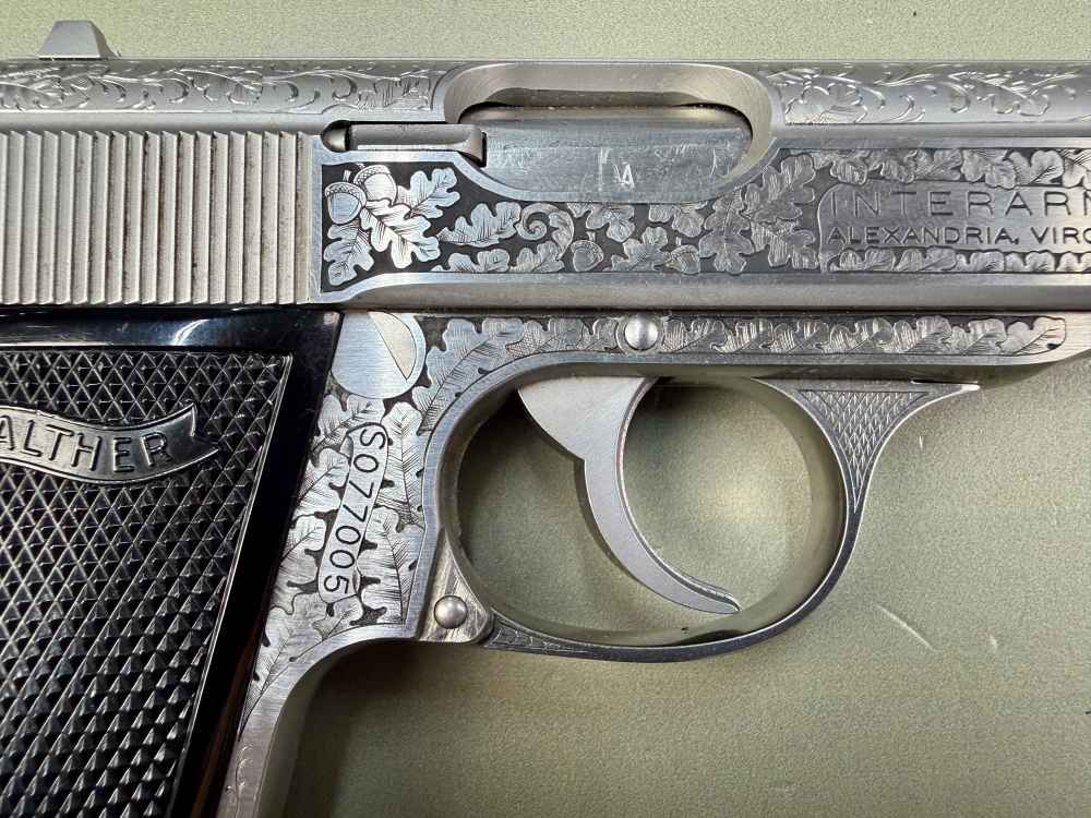 Custom Engraved Walther PPK/S .380 ACP Stainless – Interarms – Case – 1 Mag-img-5