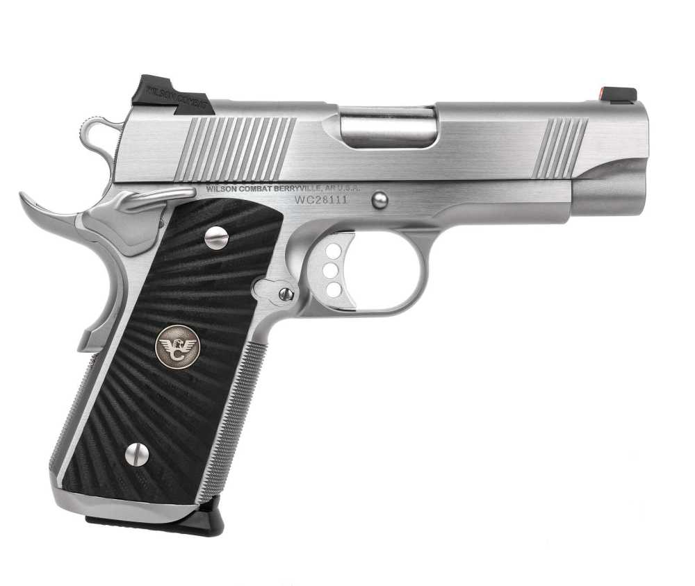 Wilson Combat CQB Elite Compact - 4" Barrel (.45 ACP) Ambi - NS - SS/Black-img-1