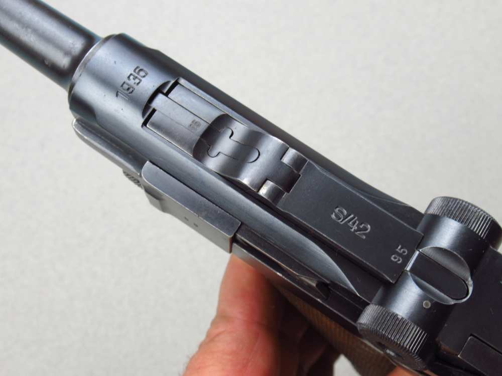Very Nice 1936 S/42 German pre WWII Luger p08 pistol in 9mm Mauser P38-img-1