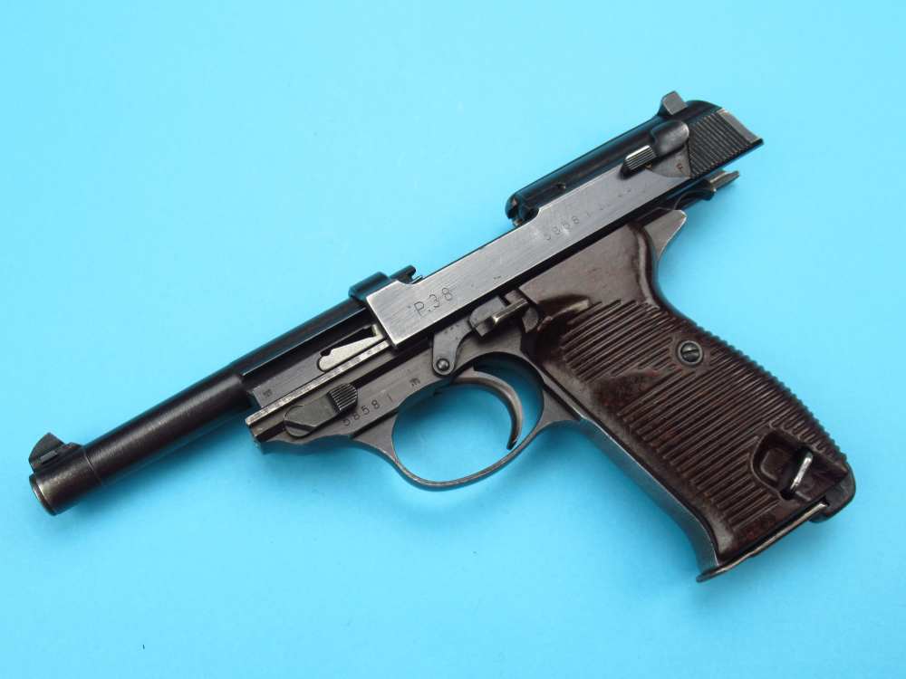 Late 1944 German WWII Walther P38 AC44 9mm Luger Mauser CYQ pistol-img-59