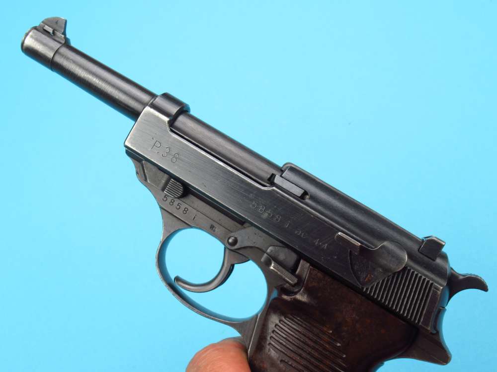 Late 1944 German WWII Walther P38 AC44 9mm Luger Mauser CYQ pistol-img-8