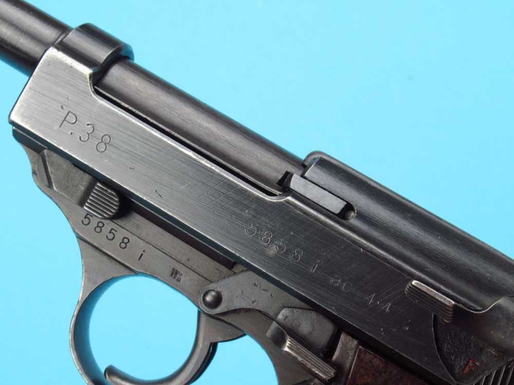 Late 1944 German WWII Walther P38 AC44 9mm Luger Mauser CYQ pistol-img-10