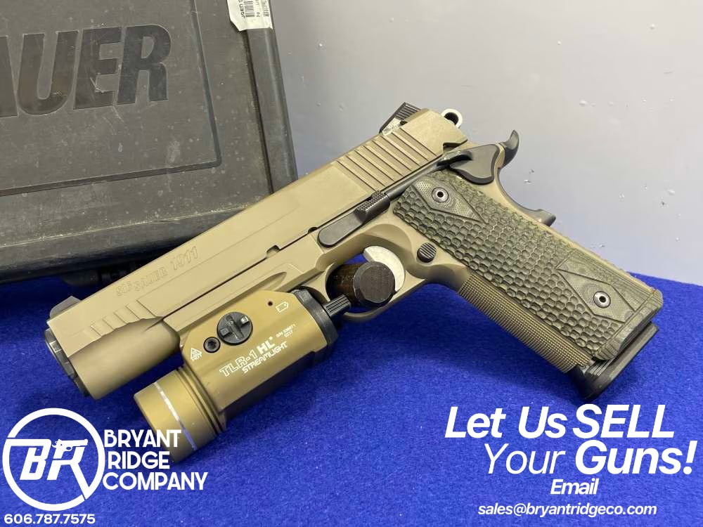 Sig Sauer 1911 Scorpion .45 ACP 5" FDE *PRE-INSTALLED STREAMLIGHT TLR-1 HL*-img-0