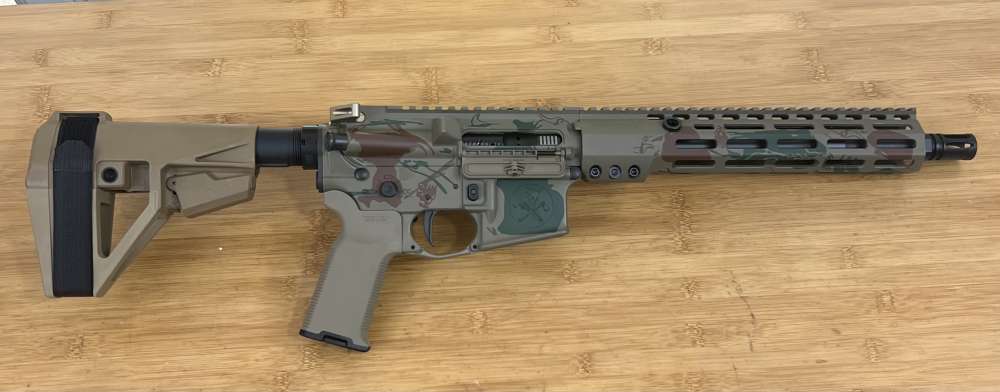 SOLGW SONS OB1 Craighead Signature Pistol 11.5” “Bush Camo” 5.56 P3 Barrel -img-1