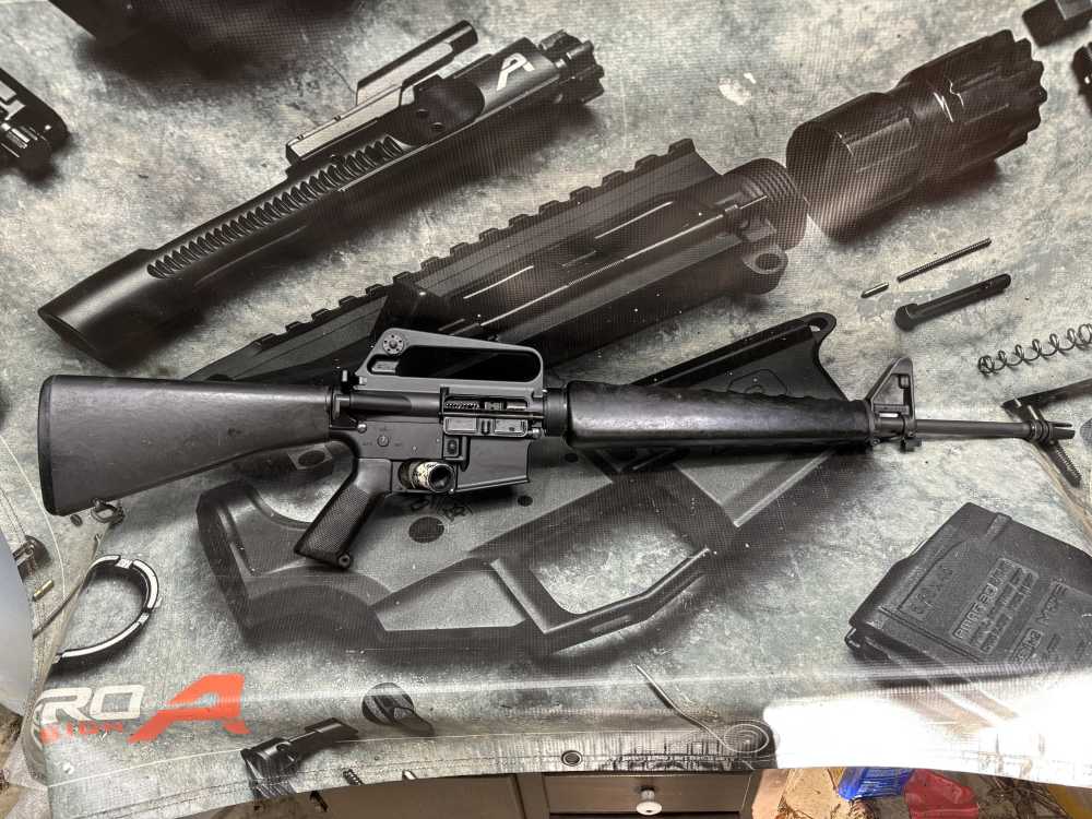 Intl Harvester M16A1 Colt clone retro 5.56 20" US GI furn rack # FRT option-img-1