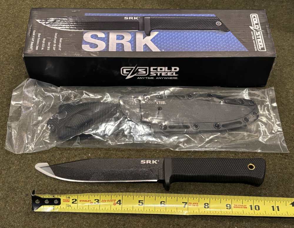 New Old Stock - Cold Steel SRK Knife and Kydex Sheath - Excellent Condition-img-0