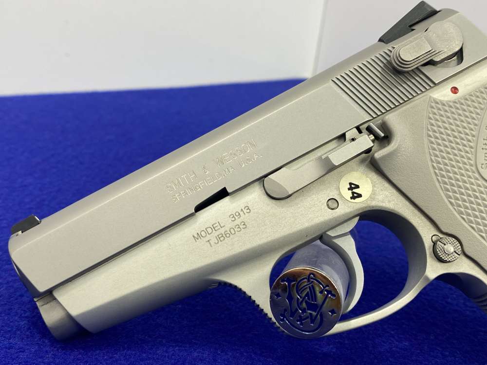 1991 Smith Wesson 3913 LadySmith 9mm Stainless 3.5" *3RD GEN SINGLE-STACK*-img-9