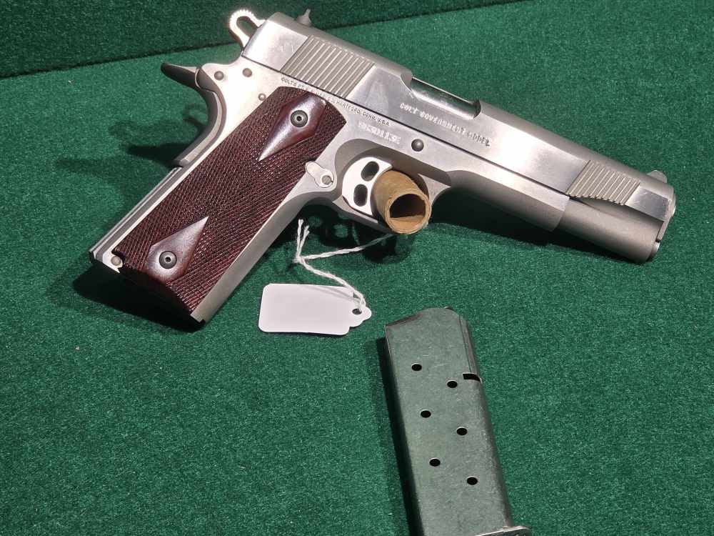 Colt 1911 Government 45 ACP Stainless Steel-img-0