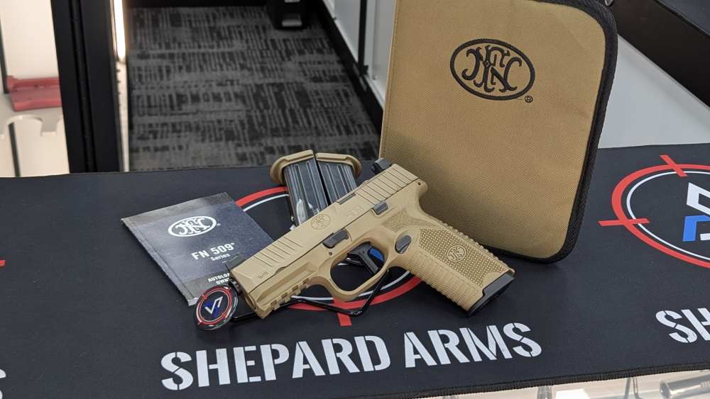 FN 509 Fullsize MRD – 9mm – Flat Dark Earth | OEM Flat Face Trigger Upgrade-img-0