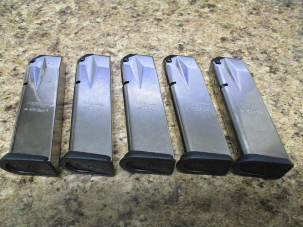 5 Sig P228 Mec-Gar 9mm 15rd Mags P-228 9x19 MecGar Magazines -img-0
