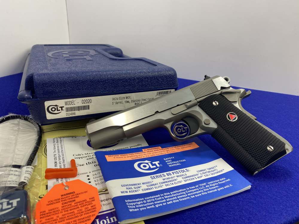 Colt Delta Elite MKIV 10mm Stainless 5" *TIMELESS COLT 1911*-img-3