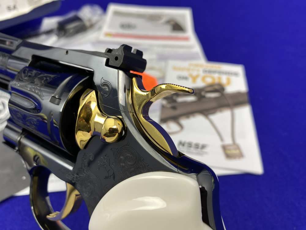 Colt Python .357 Mag Blued 4.25" *GORGEOUS SCROLL GOLD INLAY ENGRAVED*-img-30
