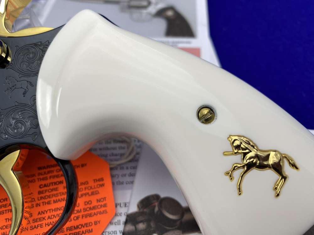 Colt Python .357 Mag Blued 4.25" *GORGEOUS SCROLL GOLD INLAY ENGRAVED*-img-5