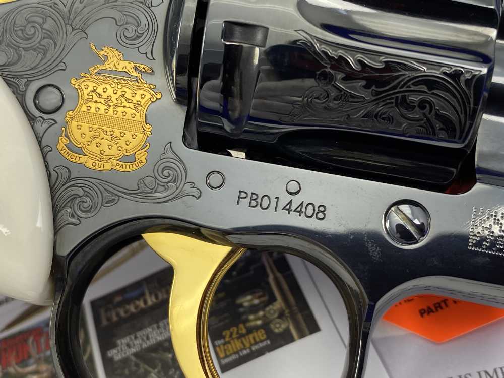 Colt Python .357 Mag Blued 4.25" *GORGEOUS SCROLL GOLD INLAY ENGRAVED*-img-22