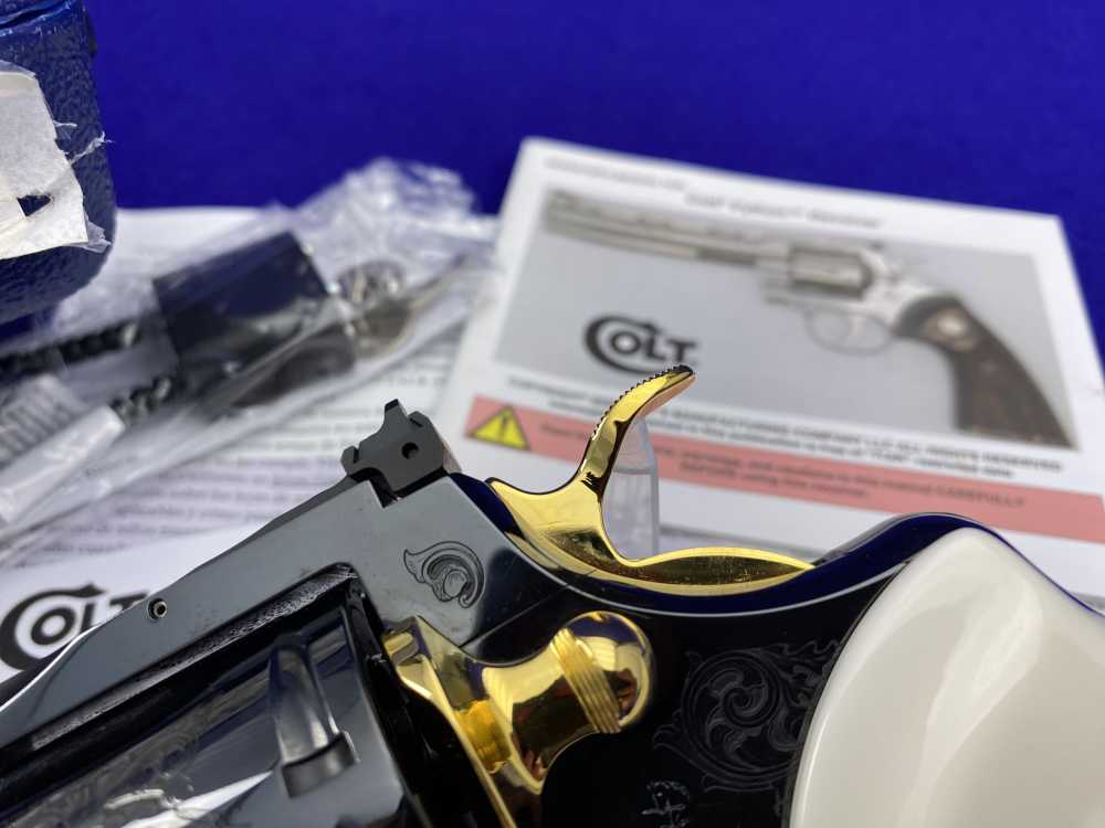 Colt Python .357 Mag Blued 4.25" *GORGEOUS SCROLL GOLD INLAY ENGRAVED*-img-9