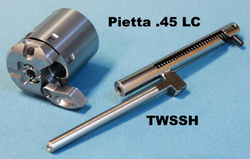 Kirst gated Konverter & ejector .45 LC for Pietta 1858 -img-0