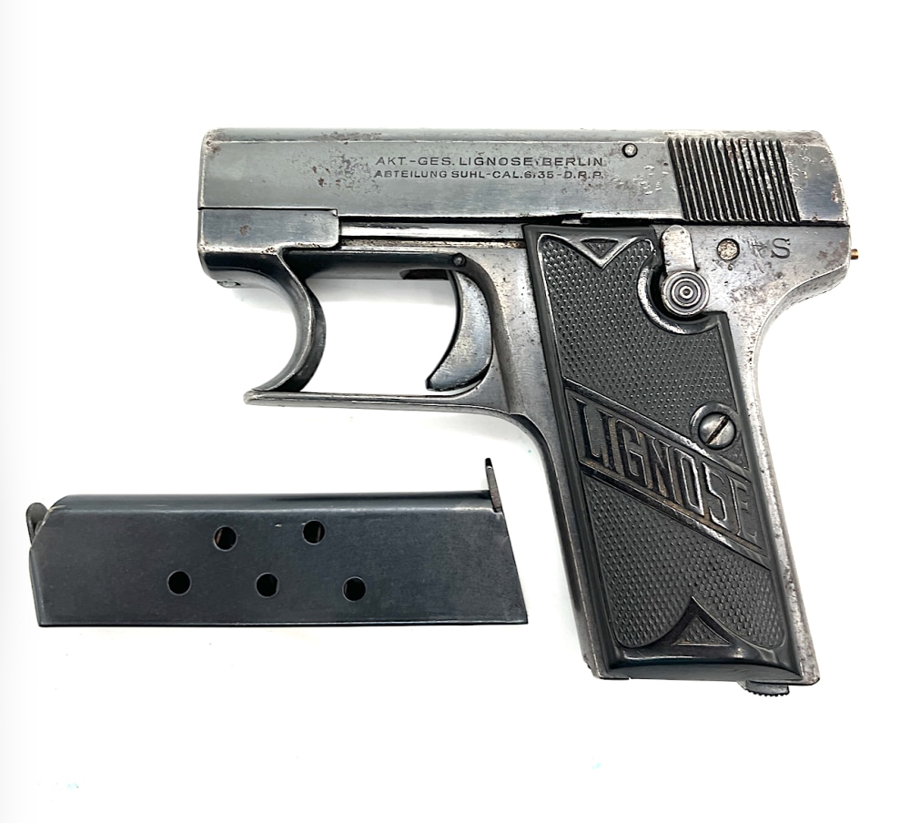 LIGNOSE "EINHAND" Model 3A (German-made in 1927) With TWO Steel Mags.-img-0
